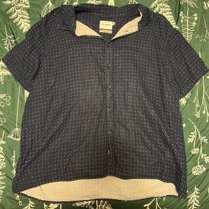 Goodfellow & Co Men's XXL Short Sleeve Button Down Shirt Blue